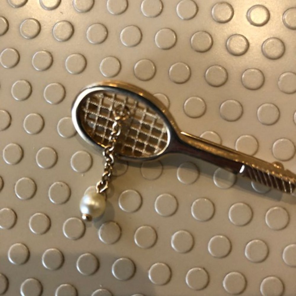 Tennis Racquet and Ball Pin